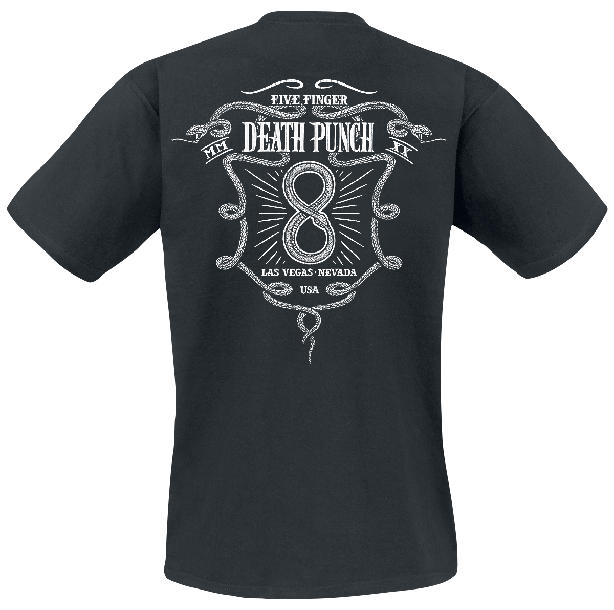 Five Finger Death Punch F8 Infinity Label T-Shirt black - Image 3