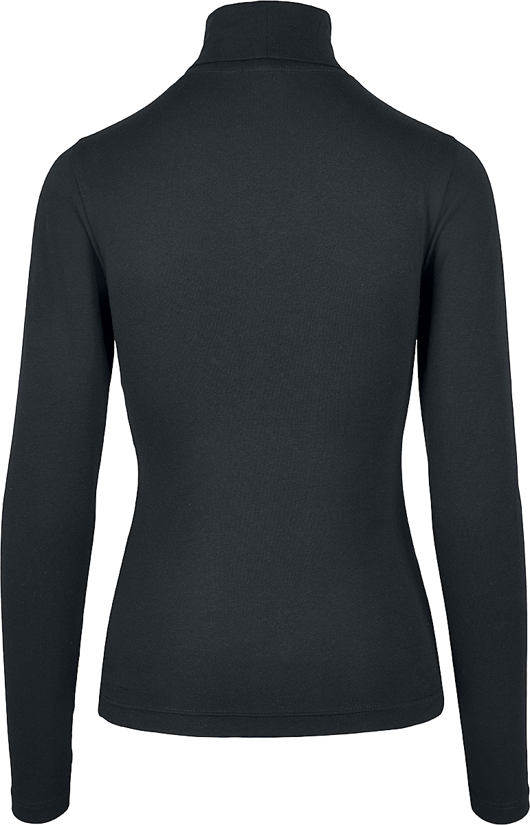 Urban Classics Ladies Basic Turtleneck Longsleeve Sweatshirt black - Image 3