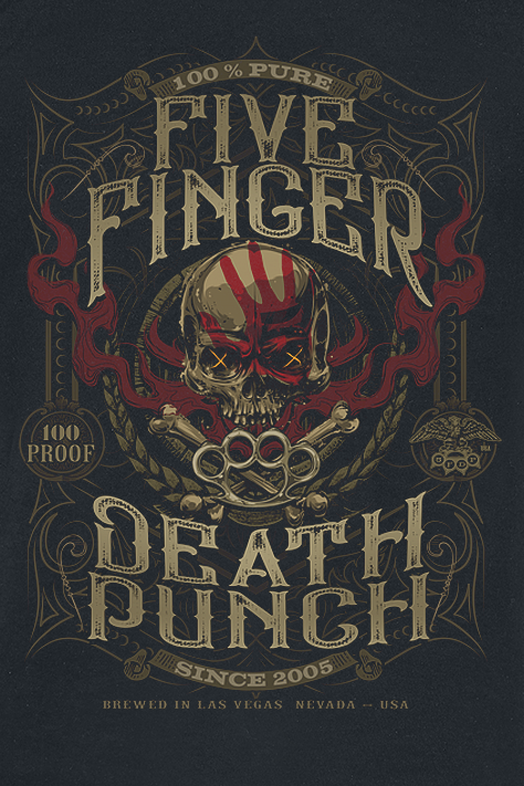 Five Finger Death Punch 100 Proof Tanktop black - Image 3