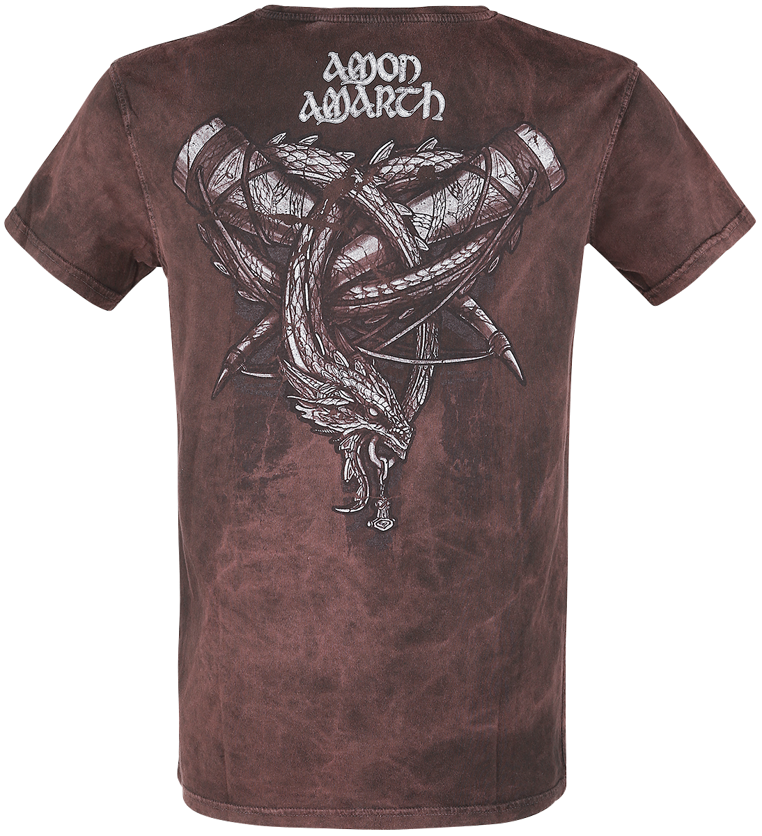 Amon Amarth Carved Skull T-Shirt brown - Image 3
