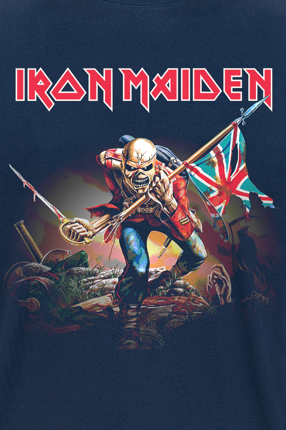 Iron Maiden Trooper T-Shirt navy - Image 3