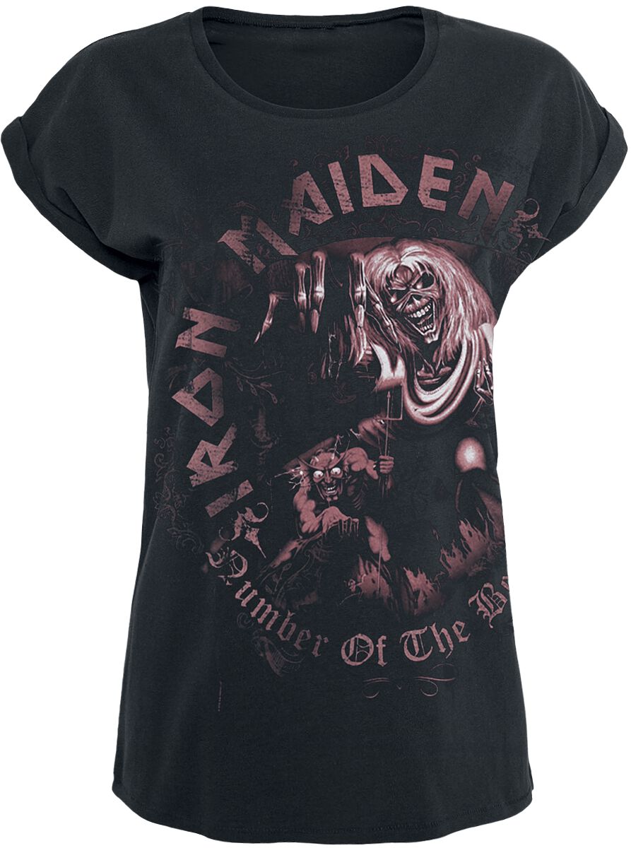 Iron Maiden Number Of The Beast T-Shirt black used look - Image 2