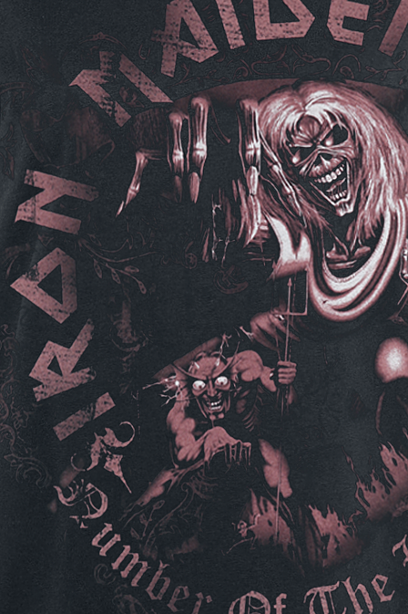 Iron Maiden Number Of The Beast T-Shirt black used look - Image 3