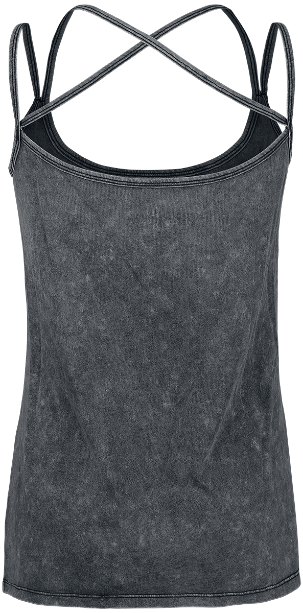 Rock Rebel by EMP Top with Vintage Wash and Print Top grey - Image 3