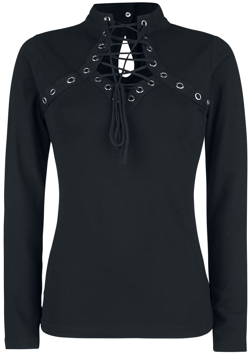 Poizen Industries Amoret Top Long-sleeve Shirt black - Image 2