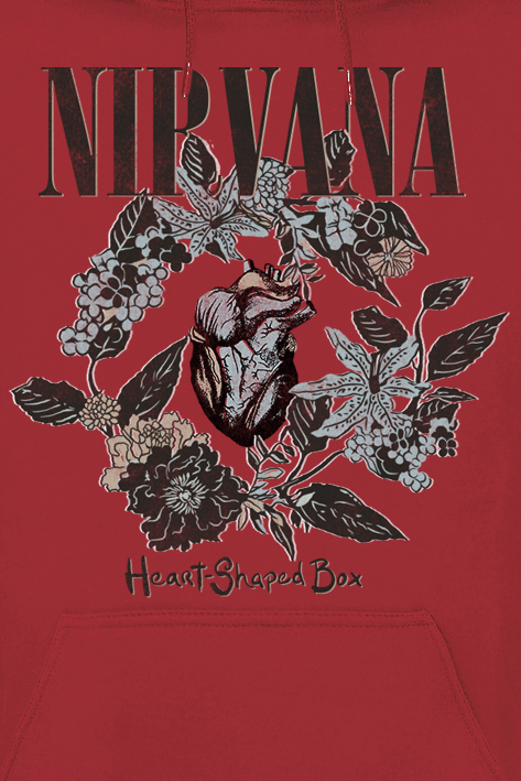 Nirvana Heart Shaped Box Hoodie red - Image 3