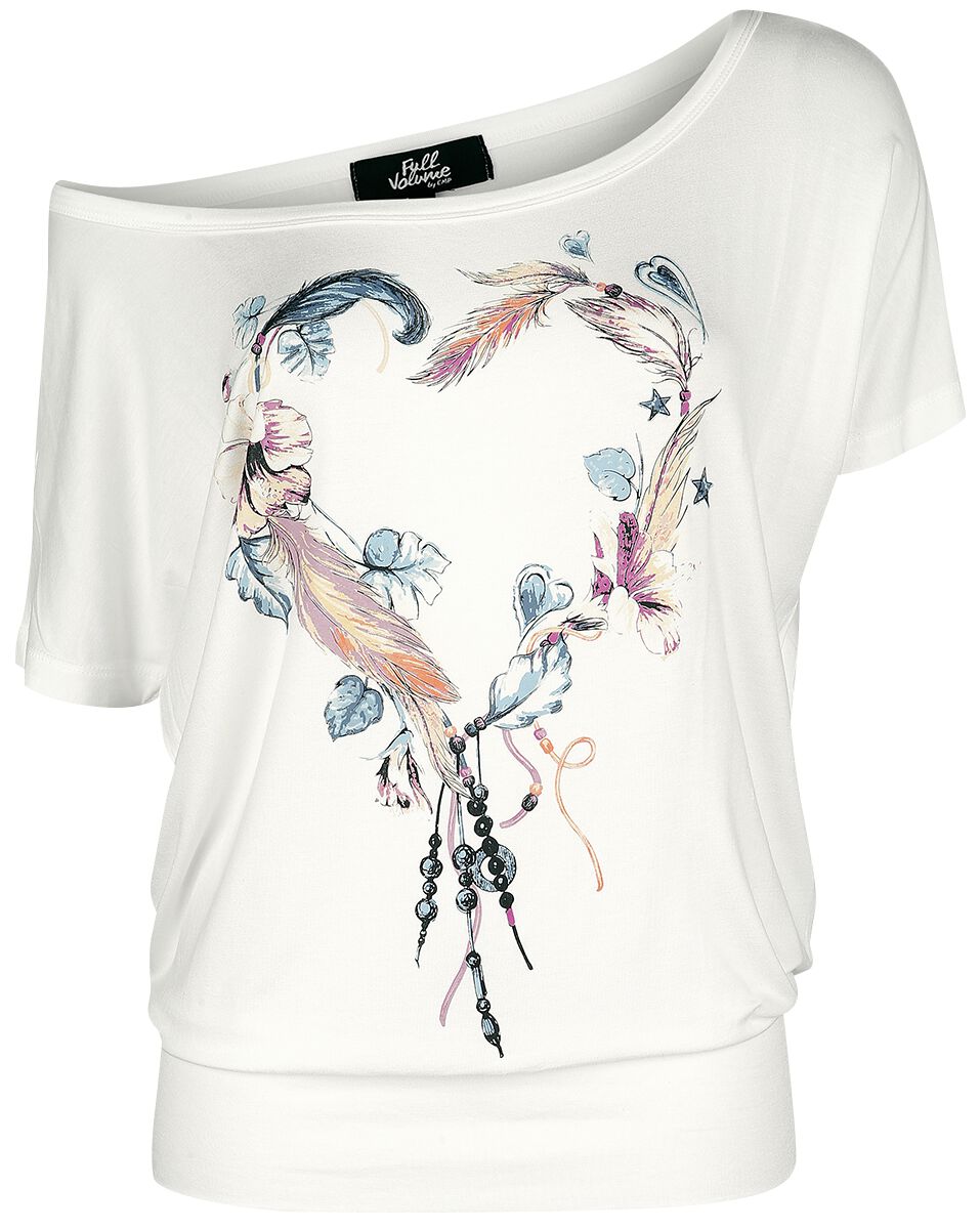 Full Volume by EMP White T-shirt with Crew Neck and Print T-Shirt white - Image 2