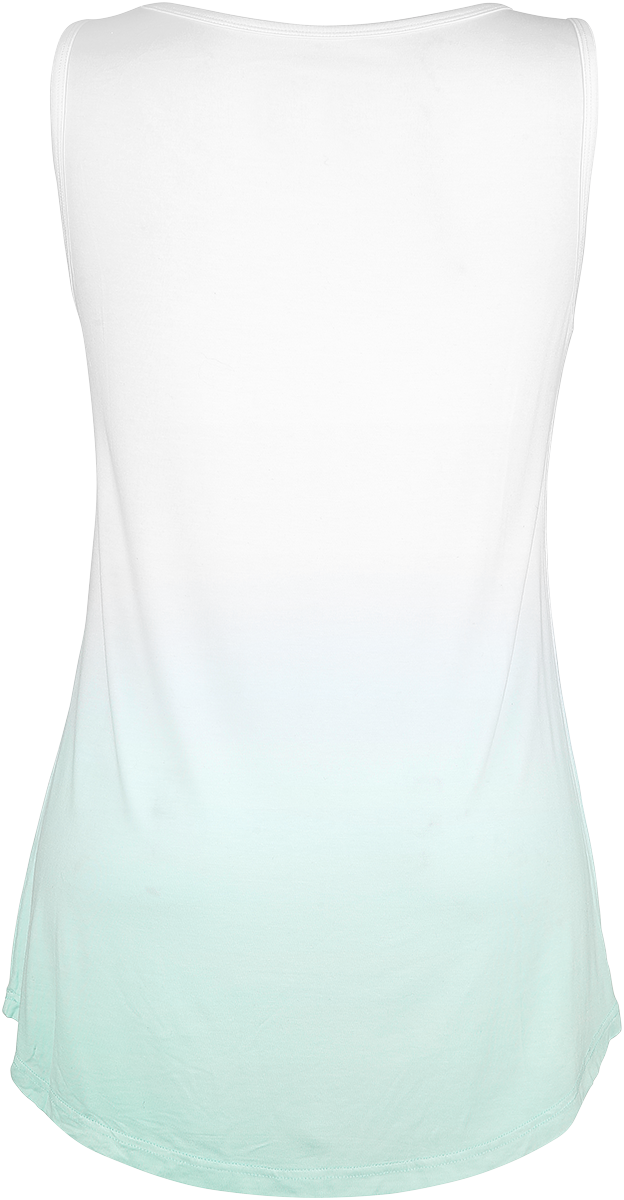 Full Volume by EMP White Top with Colour-Gradient and Print Top white turquoise - Image 3