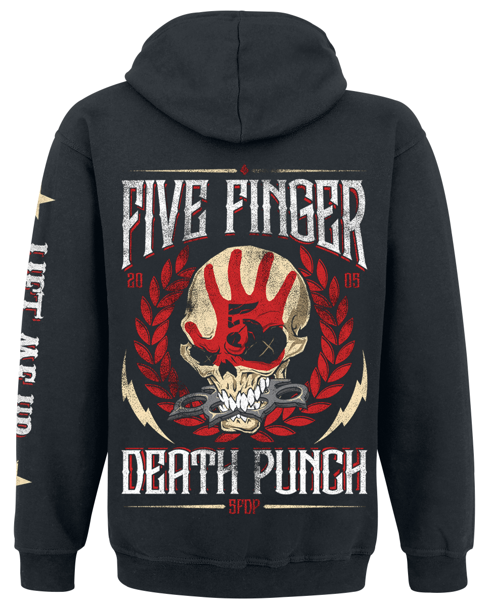 Five Finger Death Punch Laurel Emblem Hoodie Jacket black - Image 3