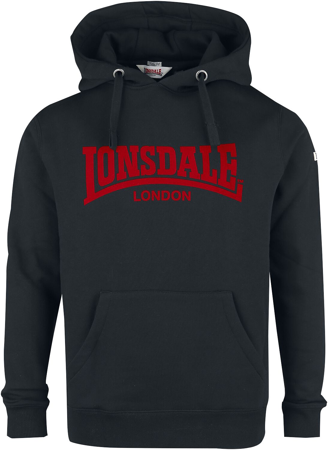 Lonsdale London Hooded One Tone Hoodie black - Image 2