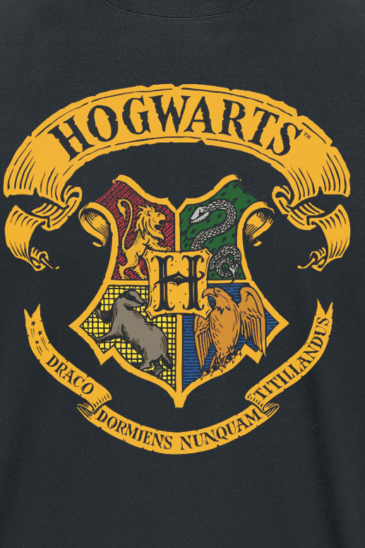 Harry Potter Hogwarts Crest T-Shirt black - Image 3