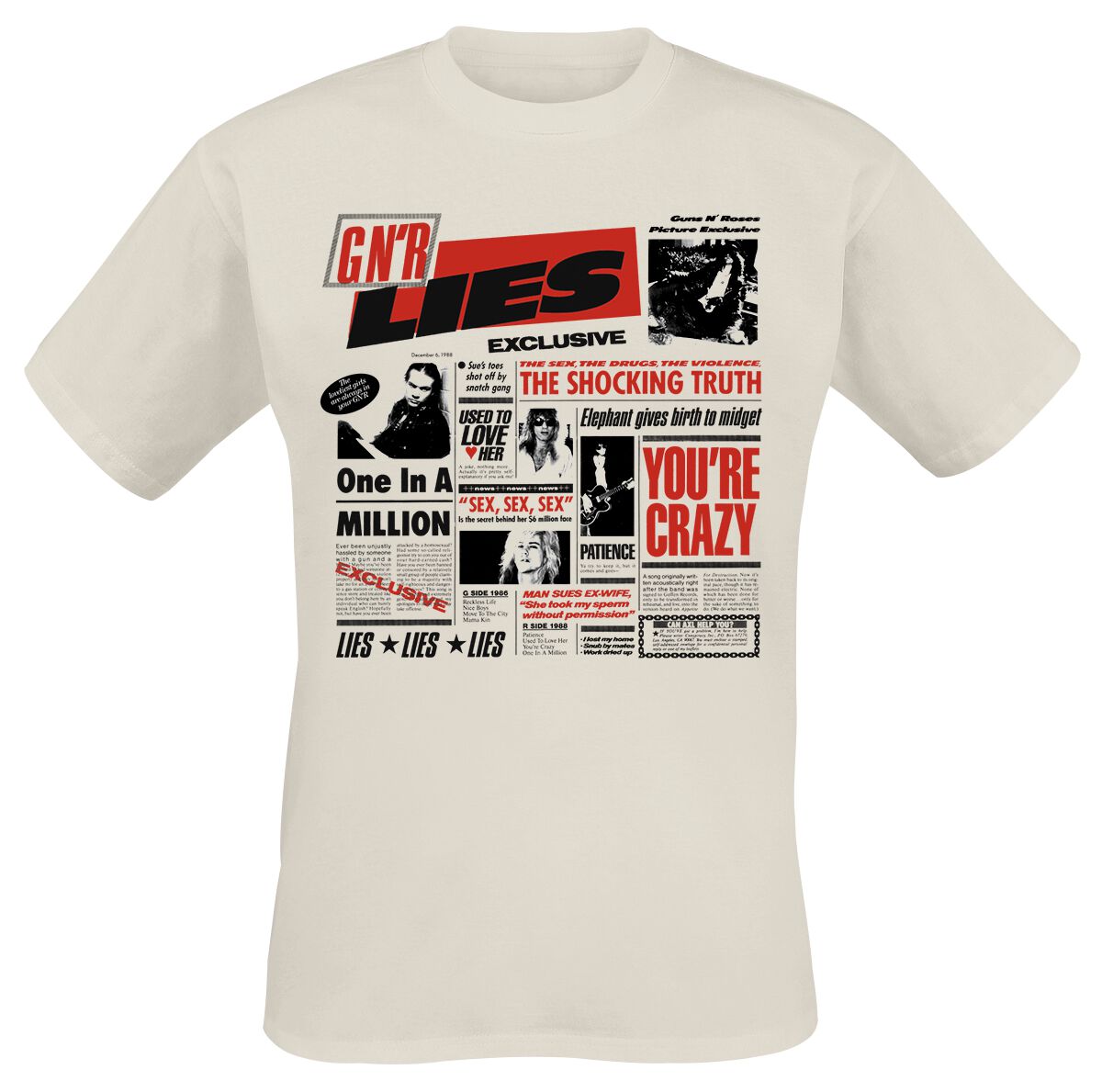 Guns N' Roses Lies T-Shirt natural - Image 2