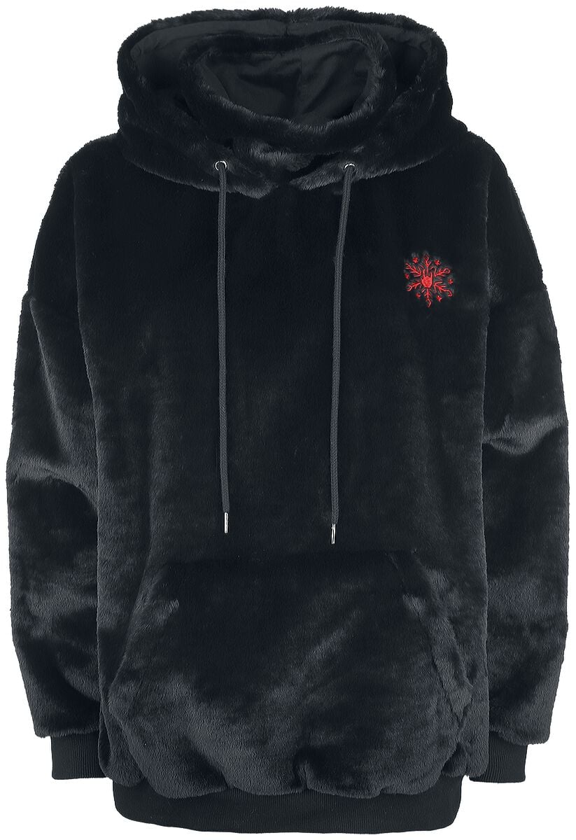 EMP Special Collection Fleece Hoodie with Metal Horns embroidery Hoodie black - Image 2