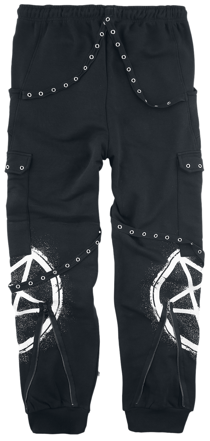 Gothicana by EMP Joggers with pockets and straps Cloth Trousers black - Image 3