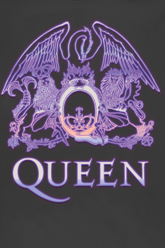 Queen Amplified Collection - Neon Sign T-Shirt charcoal - Image 3