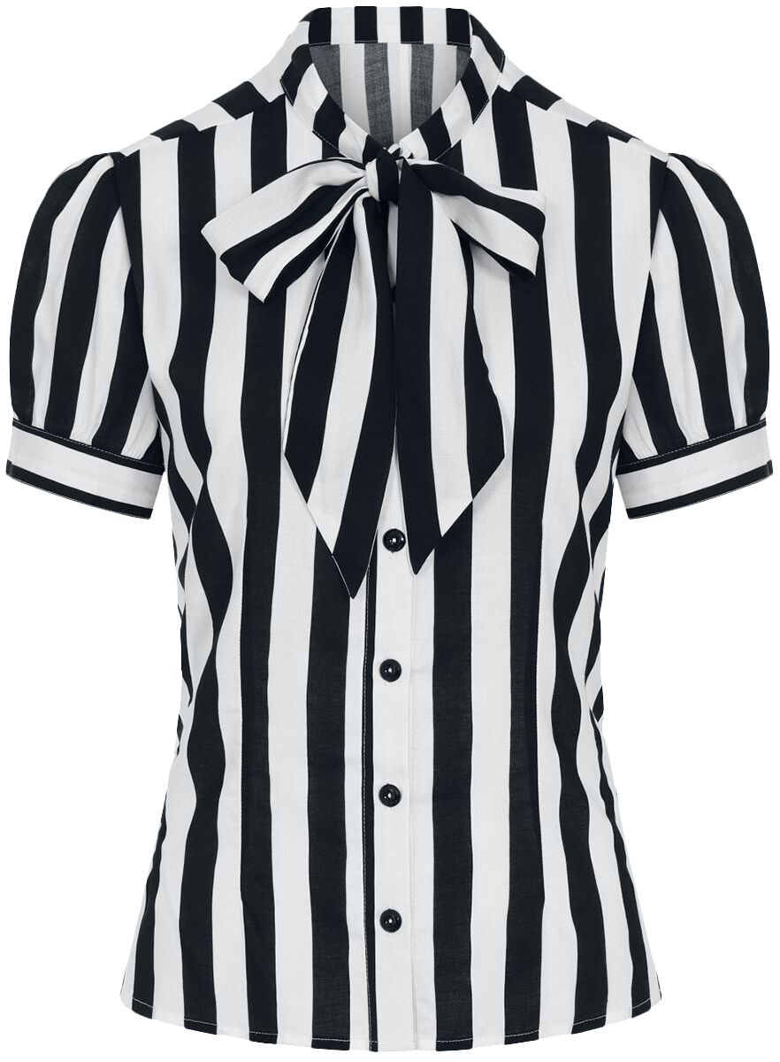 Hell Bunny Juno Blouse Blouse black white - Image 2