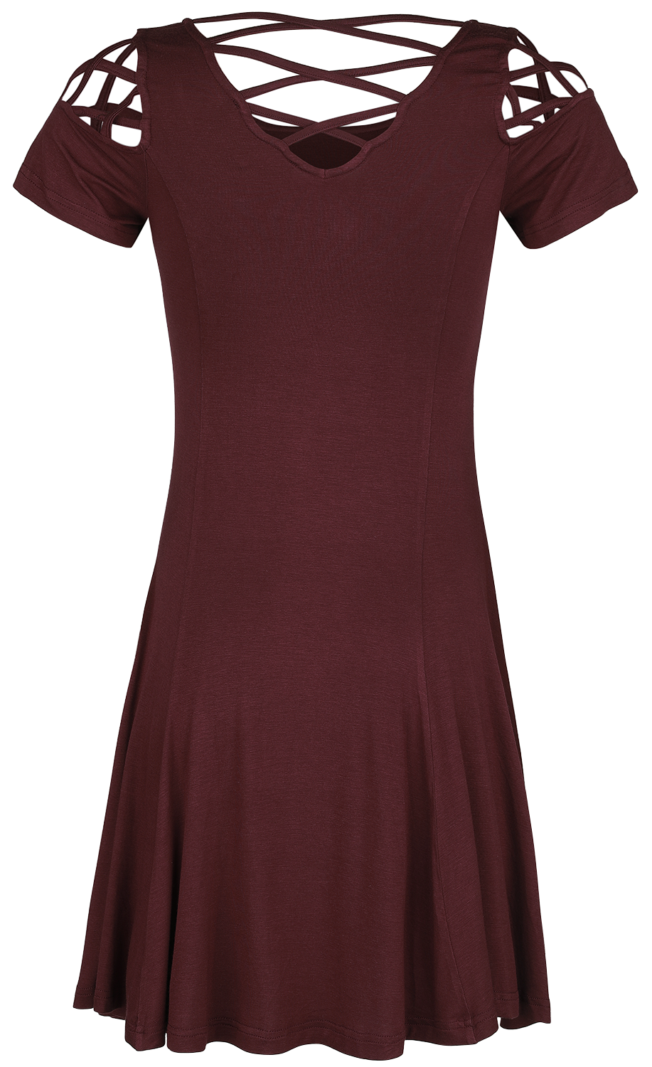 Black Premium by EMP Dark-Red Dress with Decorative Lacing Mini Dress red - Image 3