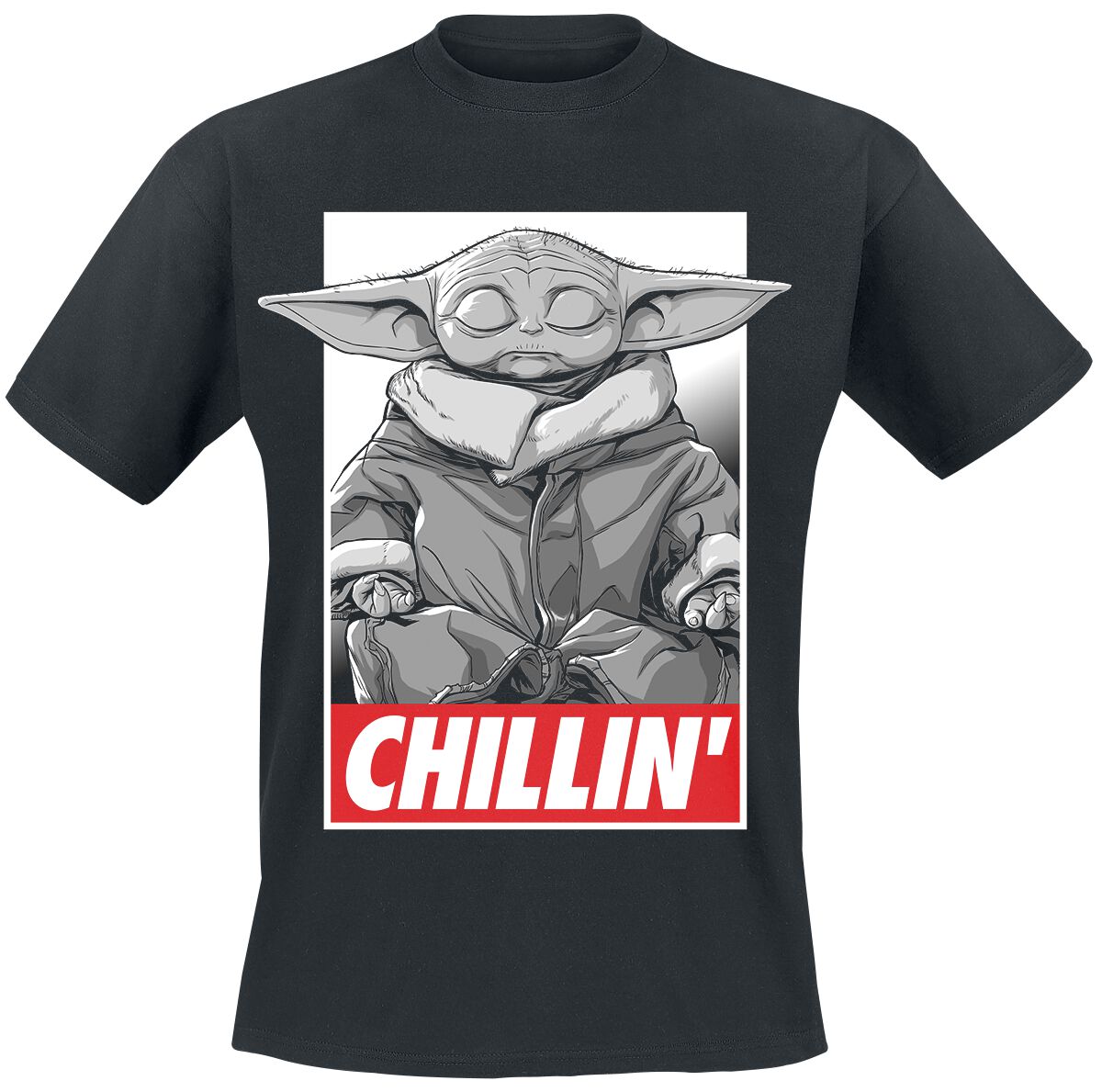 Star Wars The Mandalorian - Chillin' T-Shirt black - Image 2