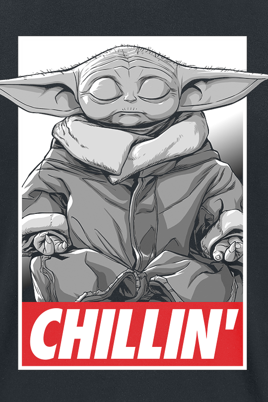 Star Wars The Mandalorian - Chillin' T-Shirt black - Image 3