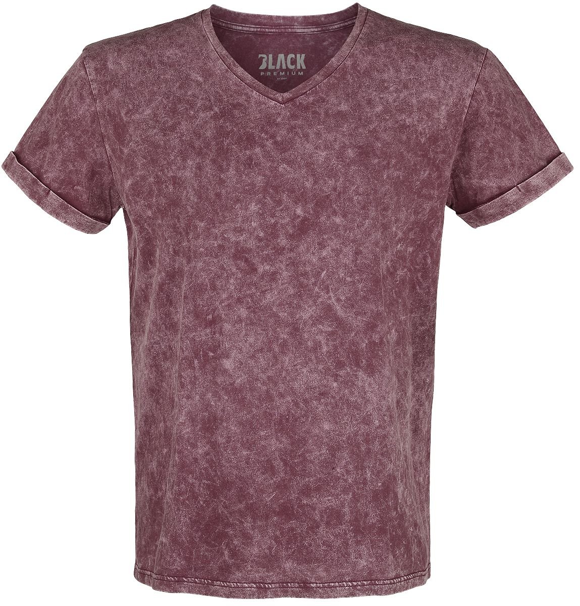 Black Premium by EMP T-shirt with Wash T-Shirt burgundy - Image 2