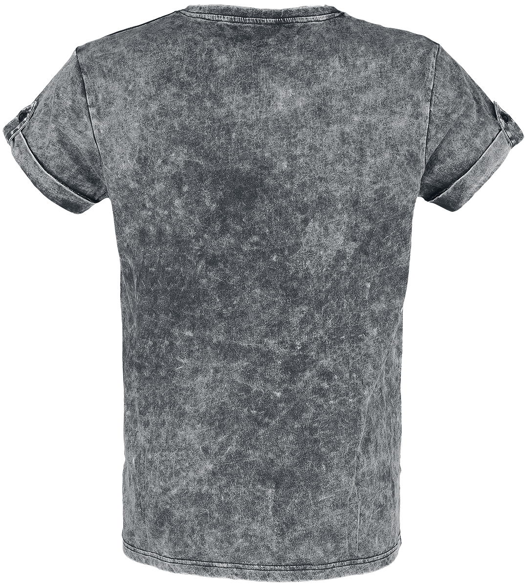 Rock Rebel by EMP Vintage-Look T-Shirt with Button Placket T-Shirt black - Image 3