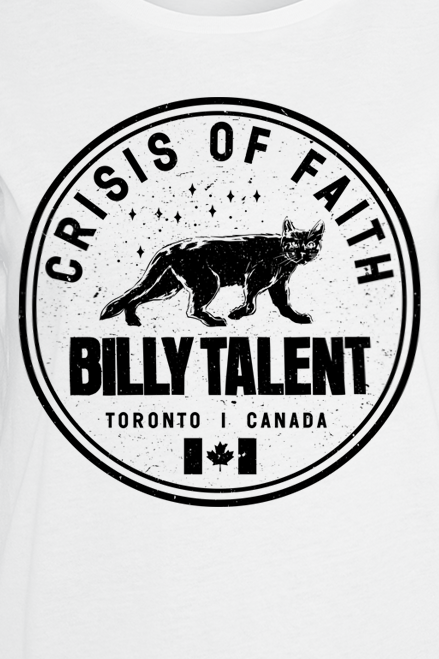Billy Talent Crisis Of Faith Circle Cat T-Shirt white - Image 3