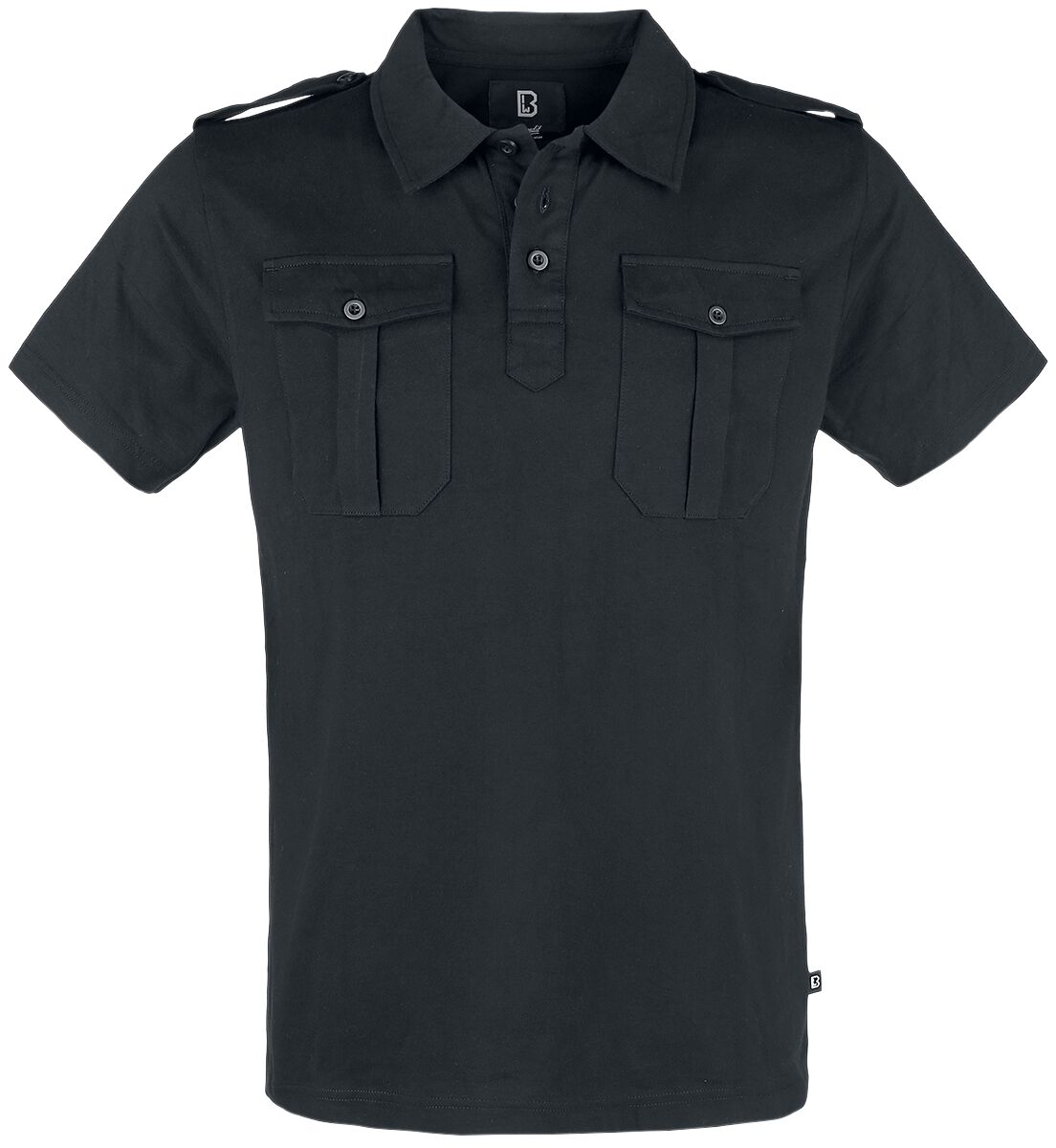 Brandit Jersey Polo Shirt Jon Short Sleeve Polo Shirt black - Image 2