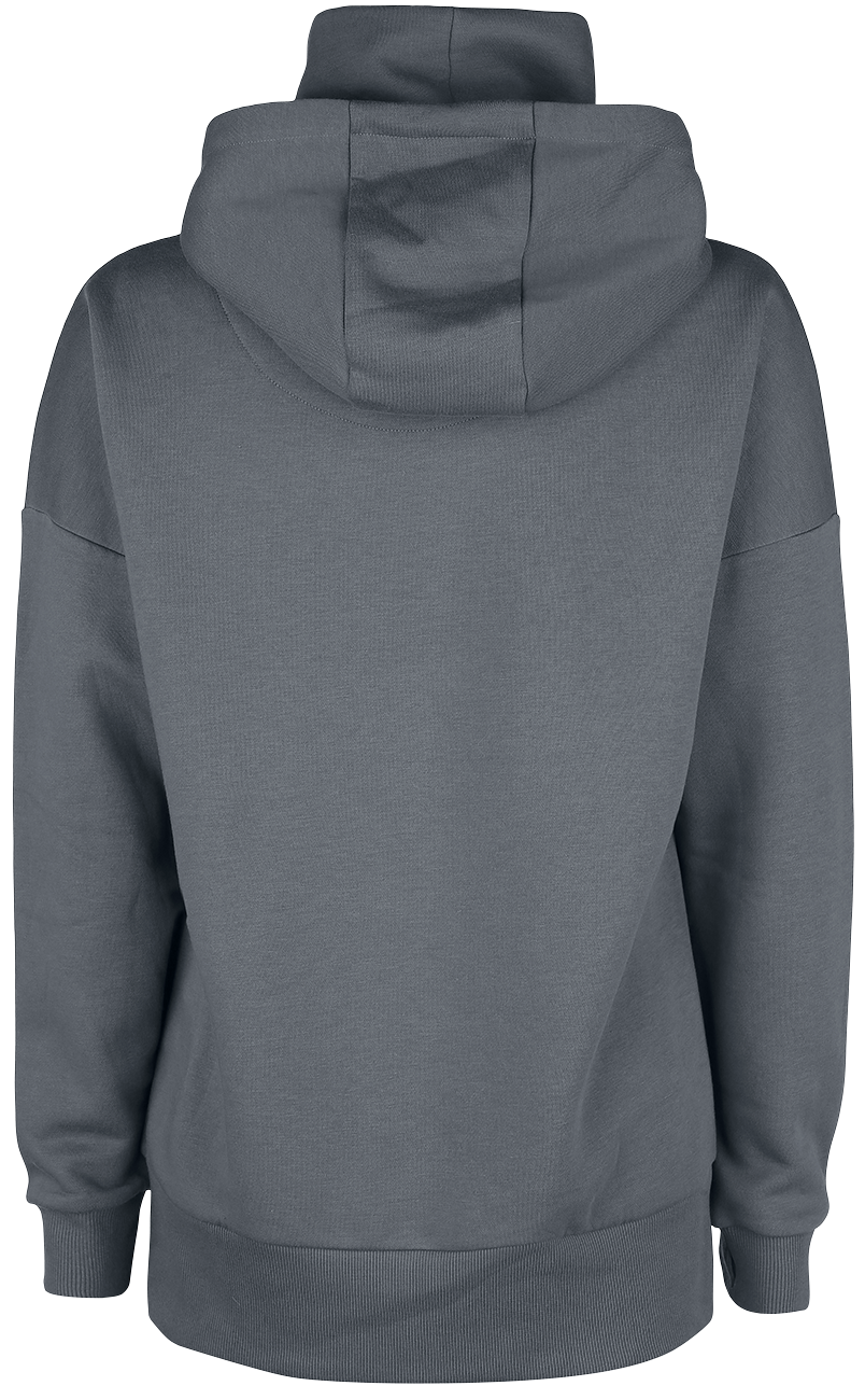Black Premium by EMP Hoodie with integrated standing collar Hoodie grey - Image 3
