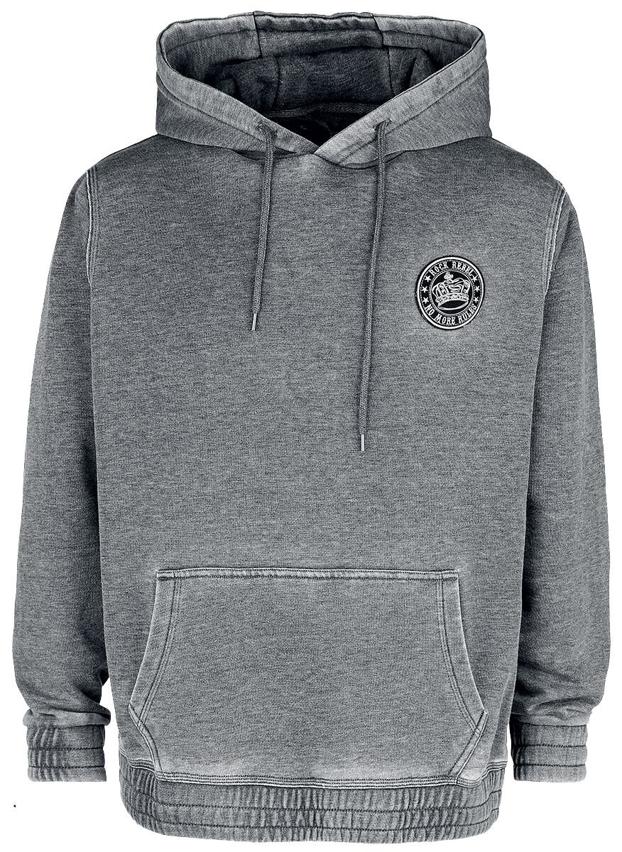 Rock Rebel by EMP Hoodie with used wash Hoodie grey - Image 2