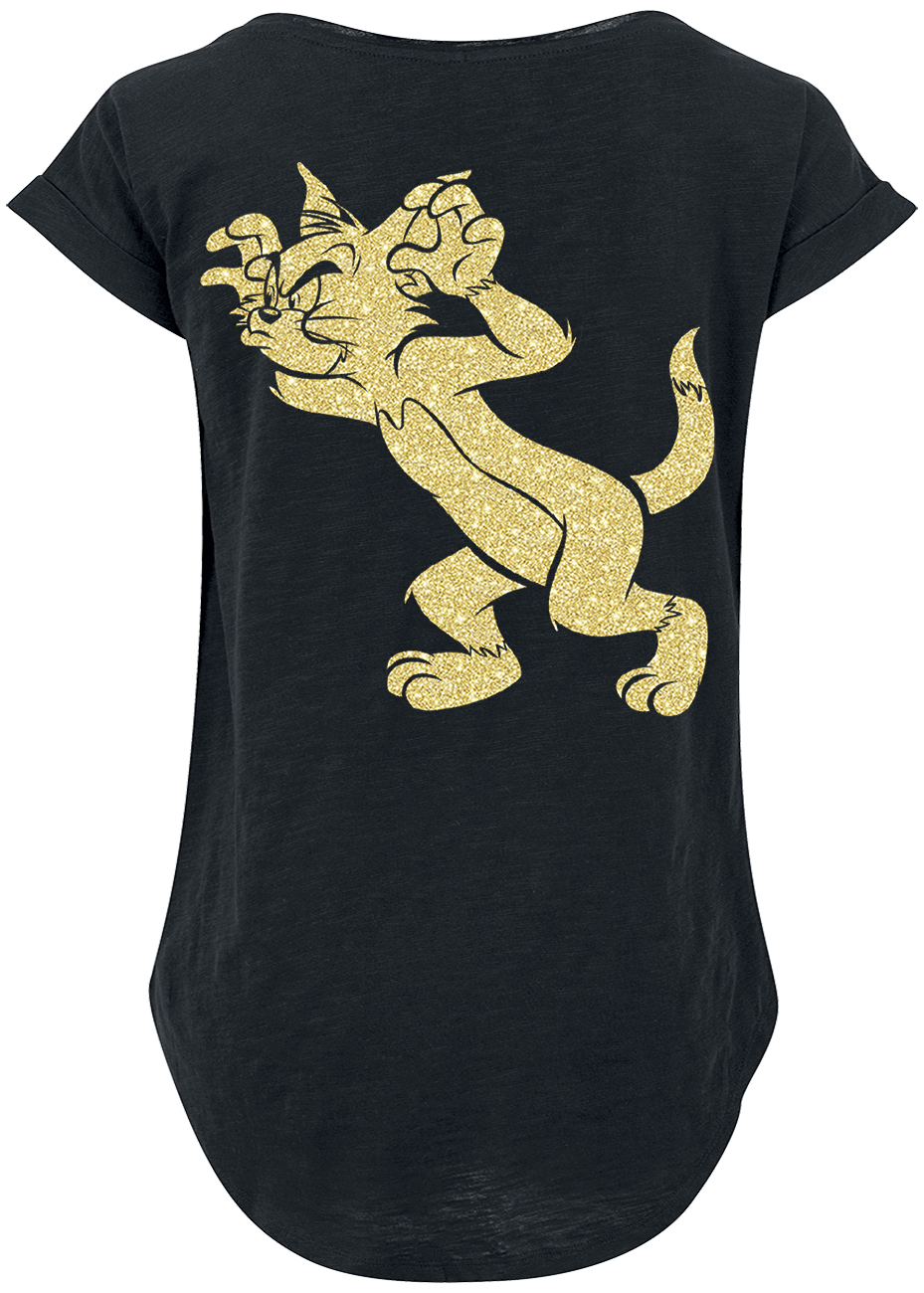 Tom And Jerry Golden Tom and Jerry T-Shirt black - Image 3