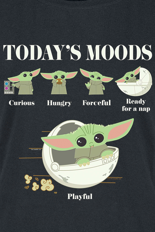 Star Wars The Mandalorian - Grogu - Moods T-Shirt black - Image 3