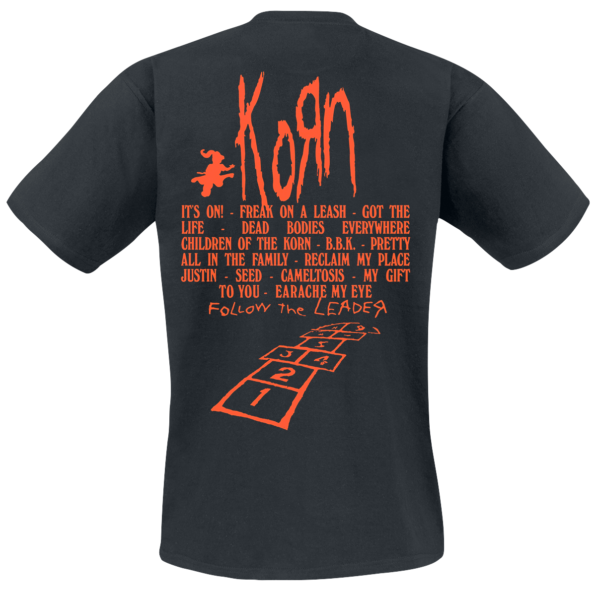 Korn Hopscotch Flame T-Shirt black - Image 3