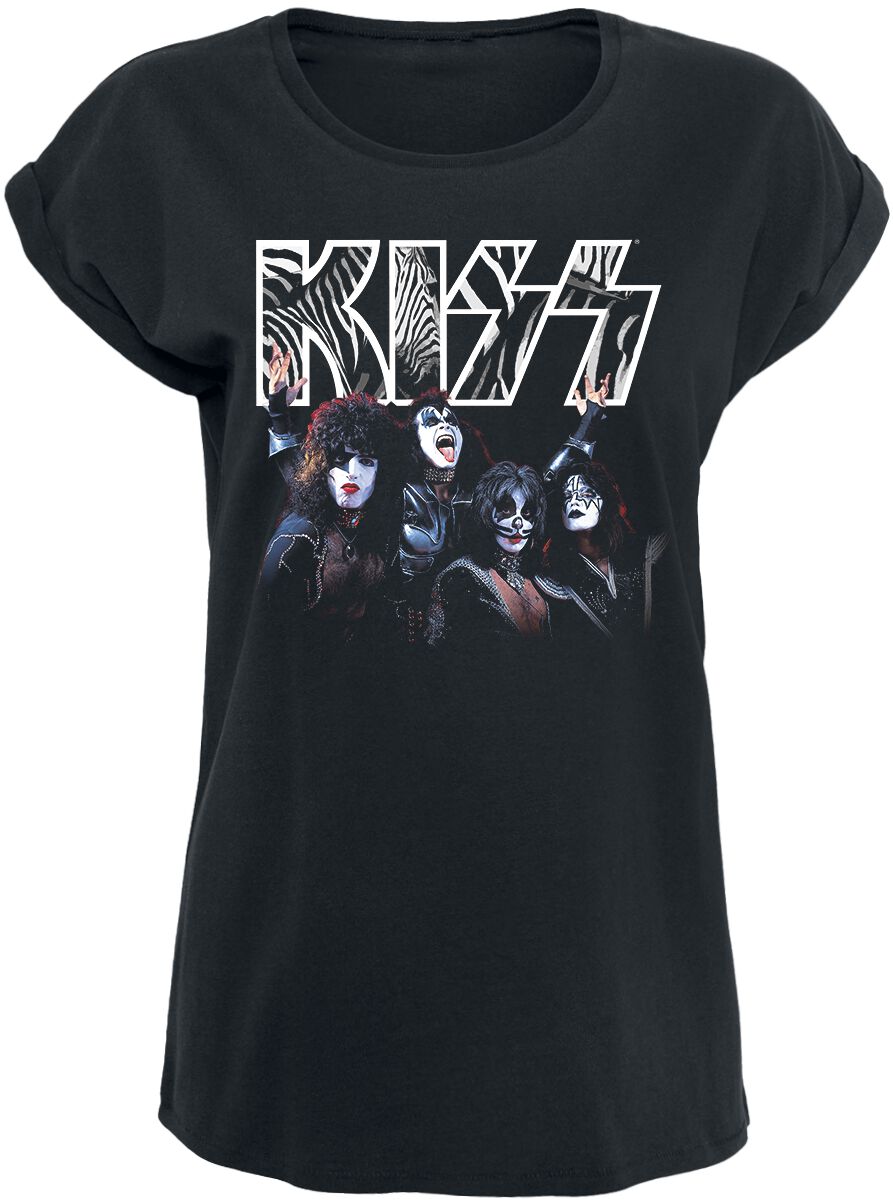 Kiss Zebra Stripe T-Shirt black - Image 2