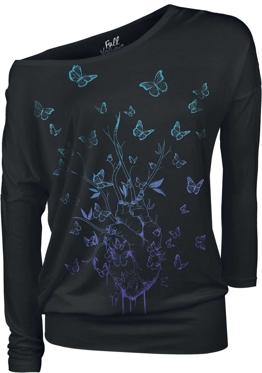 Full Volume by EMP Long-Sleeve Shirt with Butterfly Print Long-sleeve Shirt black - Image 2