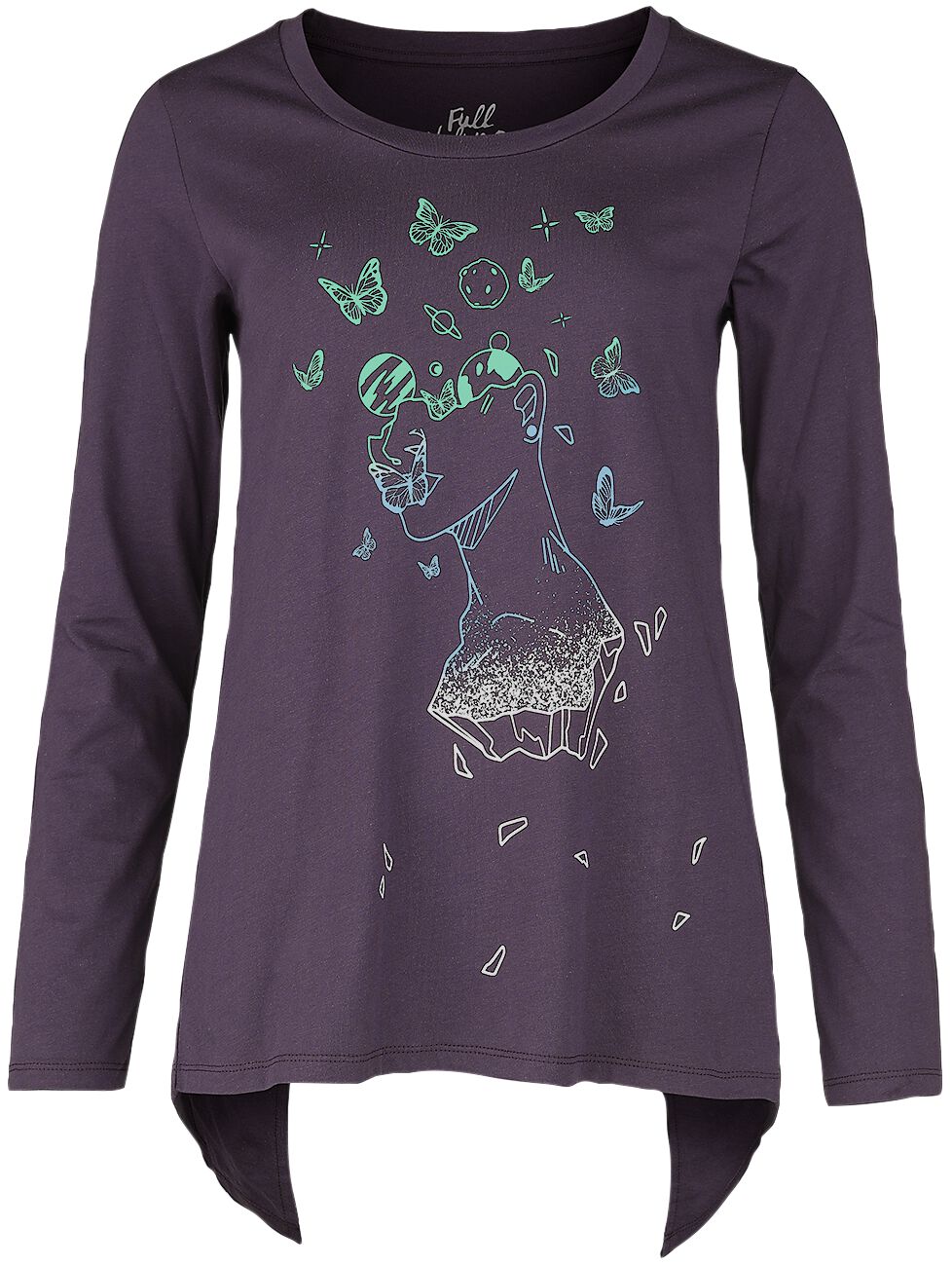 Full Volume by EMP Long-sleeved shirt with galaxy butterfly print Long-sleeve Shirt lilac - Image 2