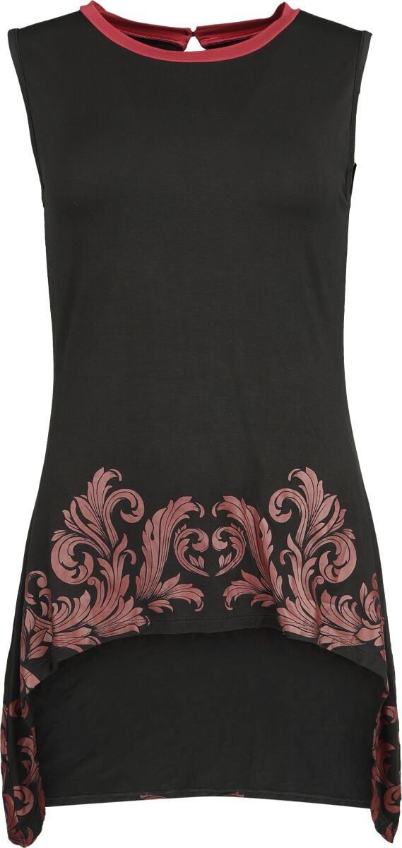 Black Premium by EMP Top with ornaments print Top black - Image 2