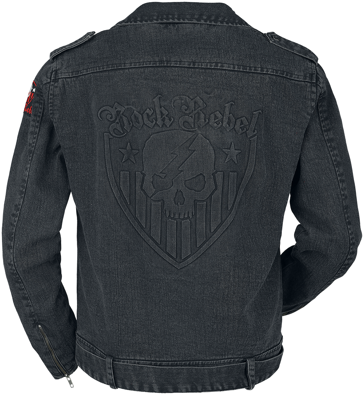 Rock Rebel by EMP Biker style denim jacket Jeans Jacket grey - Image 3