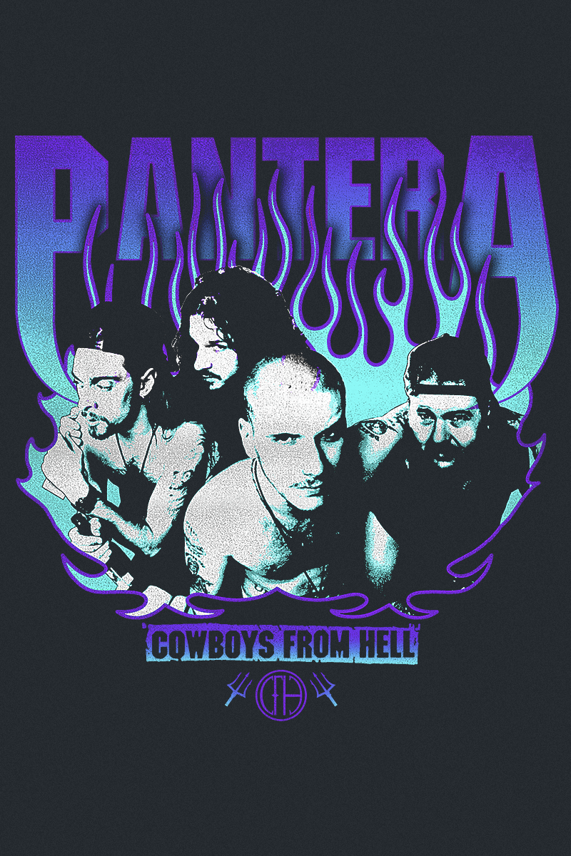 Pantera Cowboys From Hell Flames T-Shirt black - Image 3