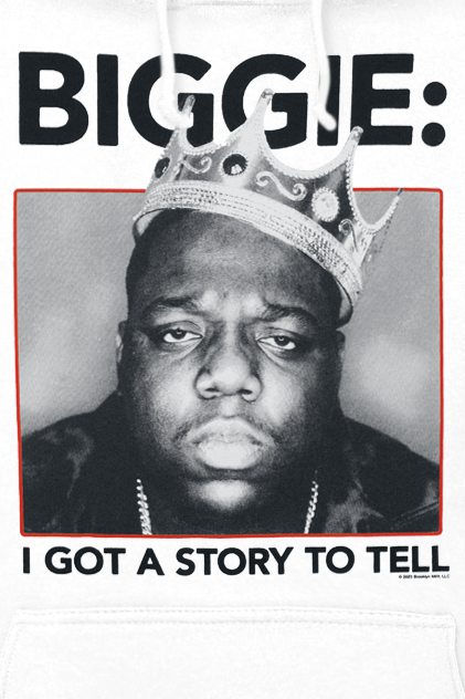 Notorious B.I.G. Biggie Crown Hoodie white - Image 3