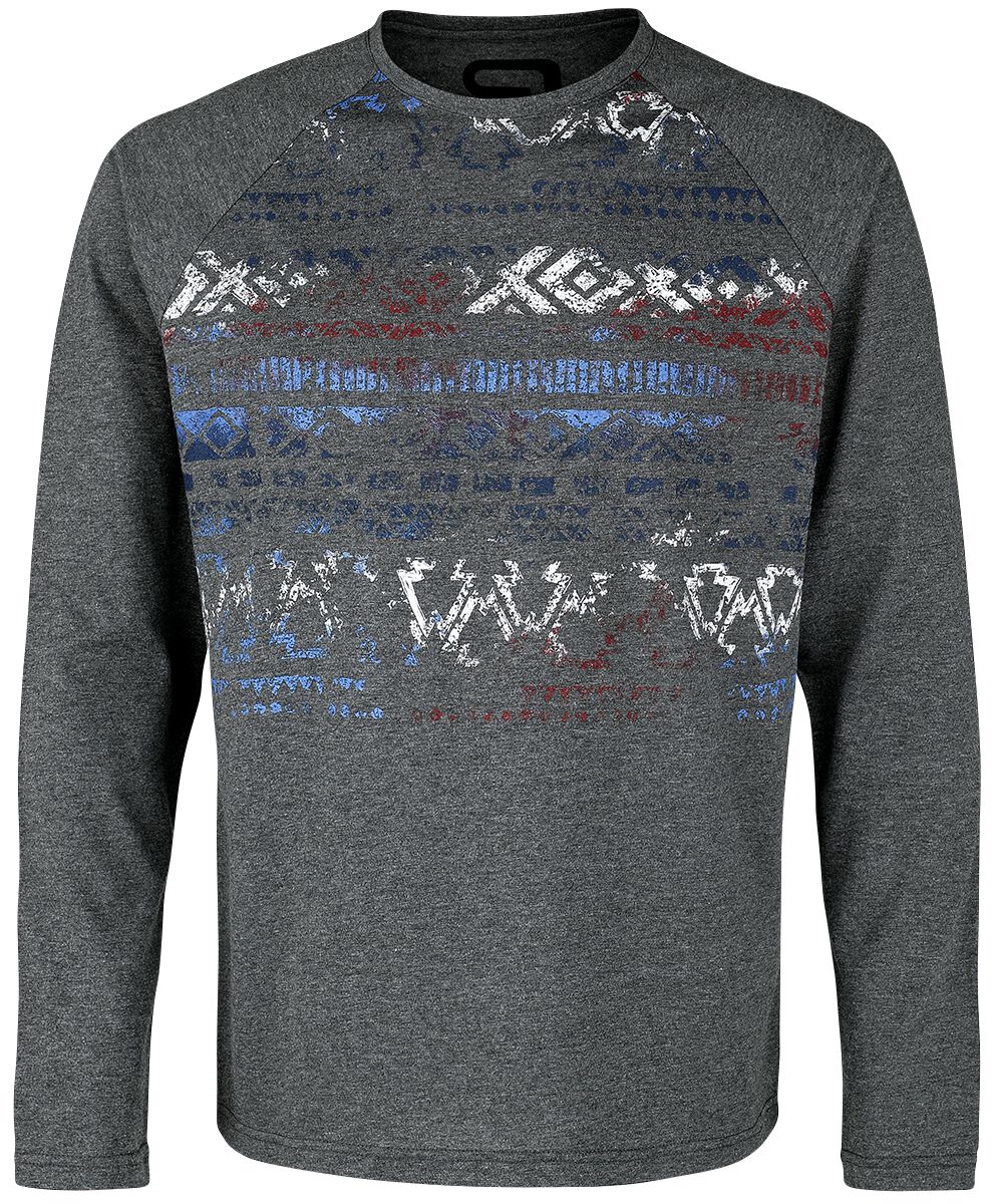 RED by EMP Long sleeve with Raglan sleeve Long-sleeve Shirt grey - Image 2