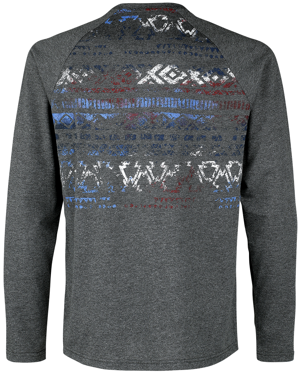 RED by EMP Long sleeve with Raglan sleeve Long-sleeve Shirt grey - Image 3
