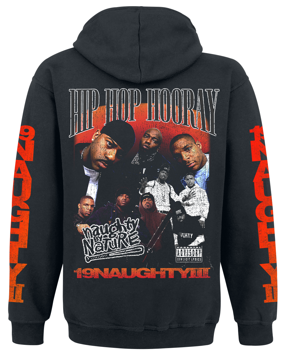 Naughty by Nature Hip Hop Hooray Hoodie black - Image 3
