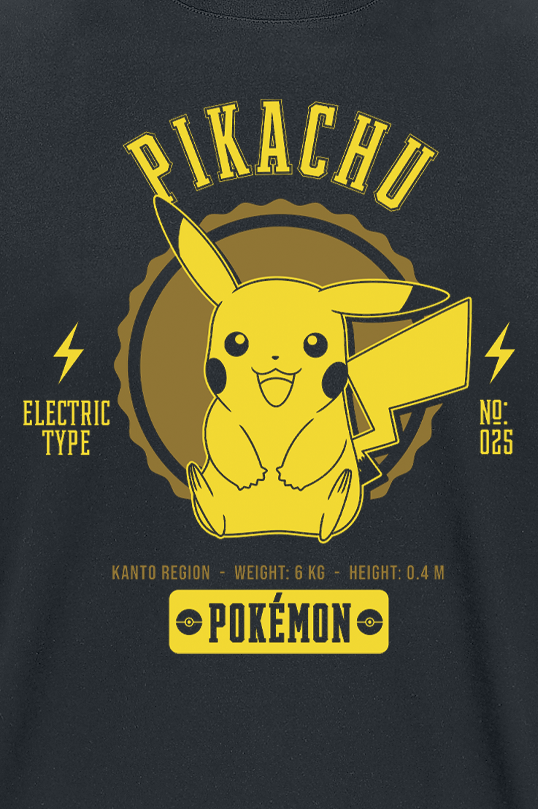Pokémon Pikachu T-Shirt black - Image 3