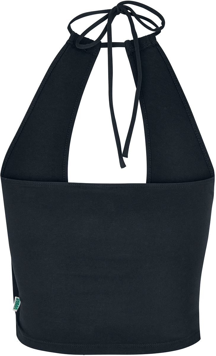 Urban Classics Ladies’ short wrap halterneck top Top black - Image 3