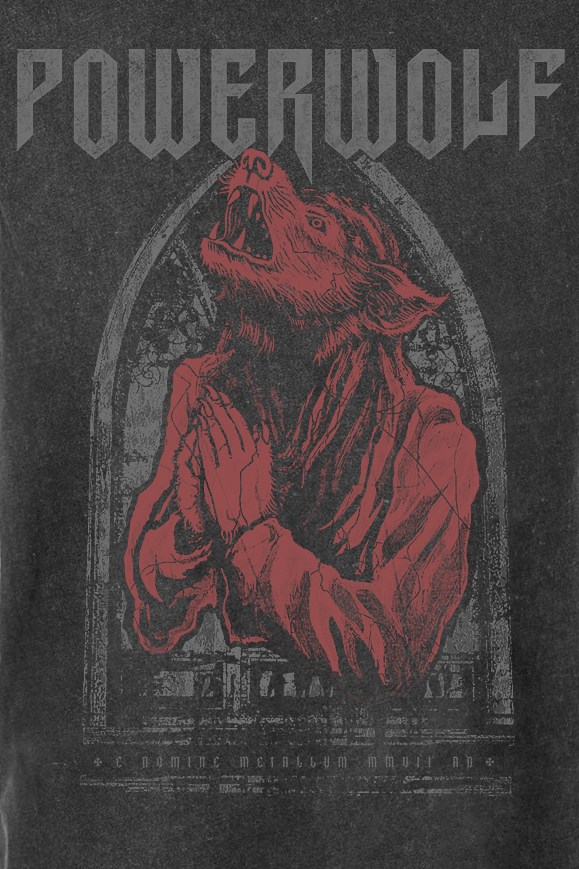 Powerwolf Lupus Dei Vintage T-Shirt black - Image 3