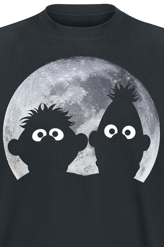 Sesame Street Ernie and Bert - Moonlight T-Shirt black - Image 3