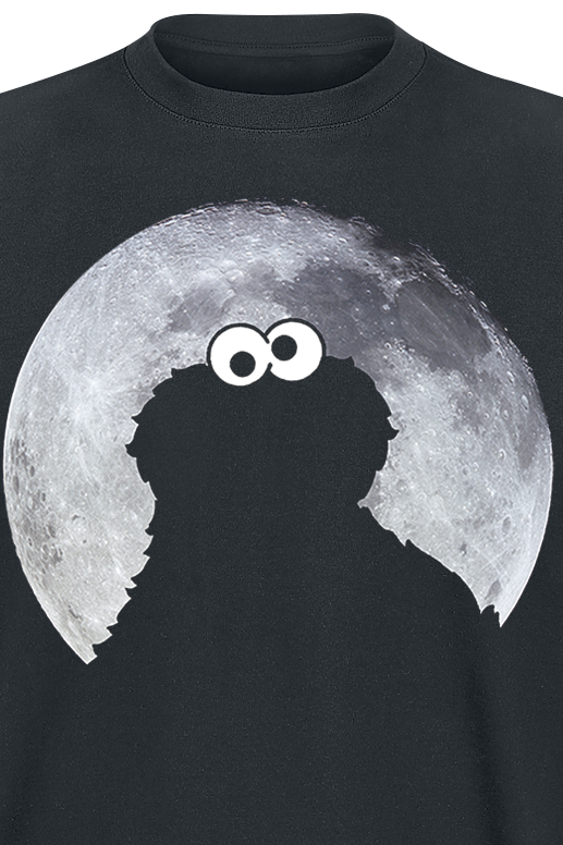 Sesame Street Cookie Monster - Moonlight T-Shirt black - Image 3