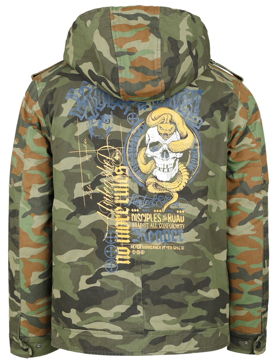 Rock Rebel by EMP Camouflage army jacket Mid-Season Jackets camouflage - Image 3