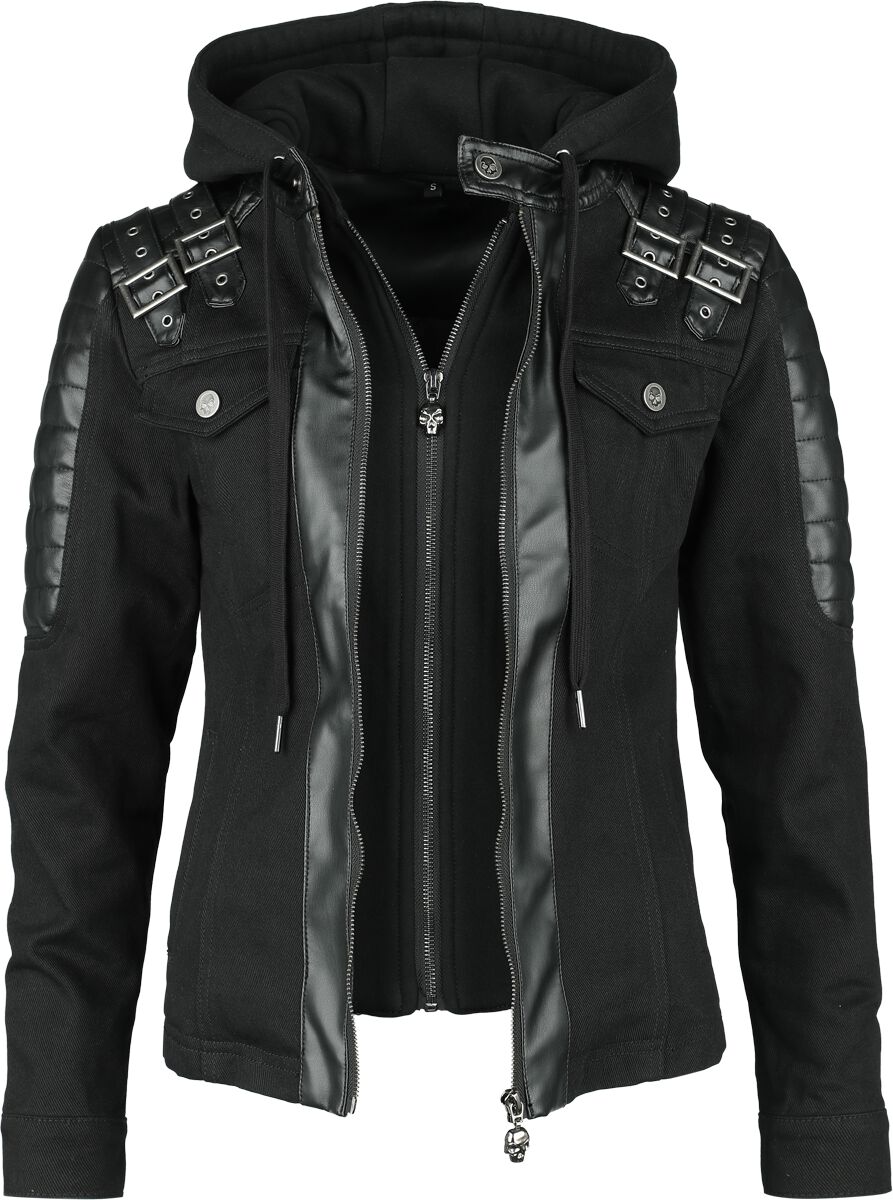 Rock Rebel by EMP Road Tripping Imitation Leather Jacket black grey - Image 2