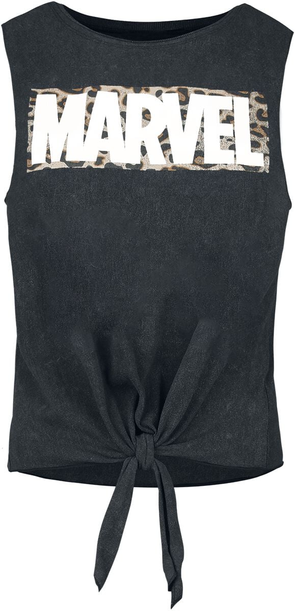 Marvel Leopard Print Logo Top black - Image 2